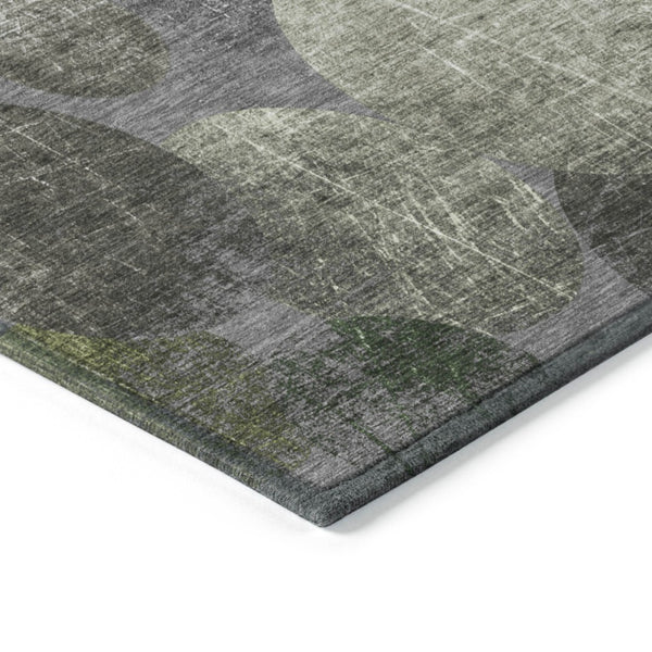 HomeRoots 5' Gray and Blue Abstract Area Rug - Stylish, Washable, Non-Skid for Indoor or Outdoor Living Spaces 8' X 10' 562932