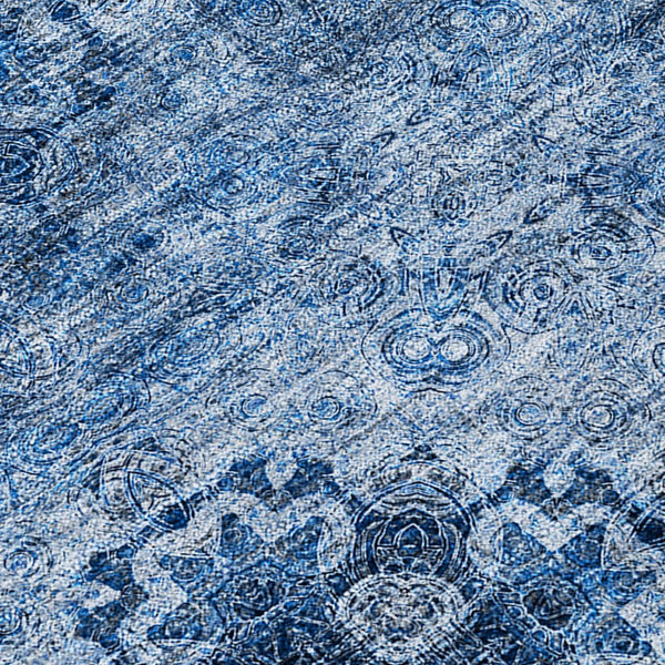 HomeRoots 5' Elegant Eggplant Floral Medallion Area Rug – Washable, Non-Skid, Ideal for Indoor & Outdoor Use 8' X 8' 562967