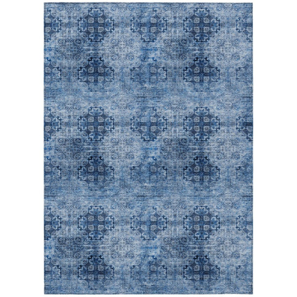 HomeRoots 5' Elegant Eggplant Floral Medallion Area Rug – Washable, Non-Skid, Ideal for Indoor & Outdoor Use 9' X 12' 562969