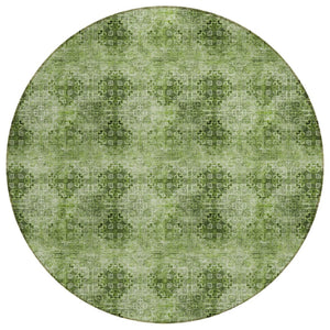 HomeRoots 5' Elegant Eggplant Floral Medallion Area Rug – Washable, Non-Skid, Ideal for Indoor & Outdoor Use 8' X 8' 562976