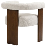 Barrel Cream Boucle Fabric Dining Chair 562Cream-C Meridian Furniture