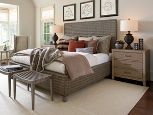 Lexington Tommy Bahama Home Driftwood Isle Woven Platform Bed - Embrace Casual Elegance With Tommy Bahama's Unique Design Aesthetic Smoke Gray  562-134c