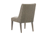 Lexington Tommy Bahama Home Brandon Woven Dining Chair - Embrace Casual Elegance With Gray Elm And Woven Rattan Design Smoke Gray  562-882-01