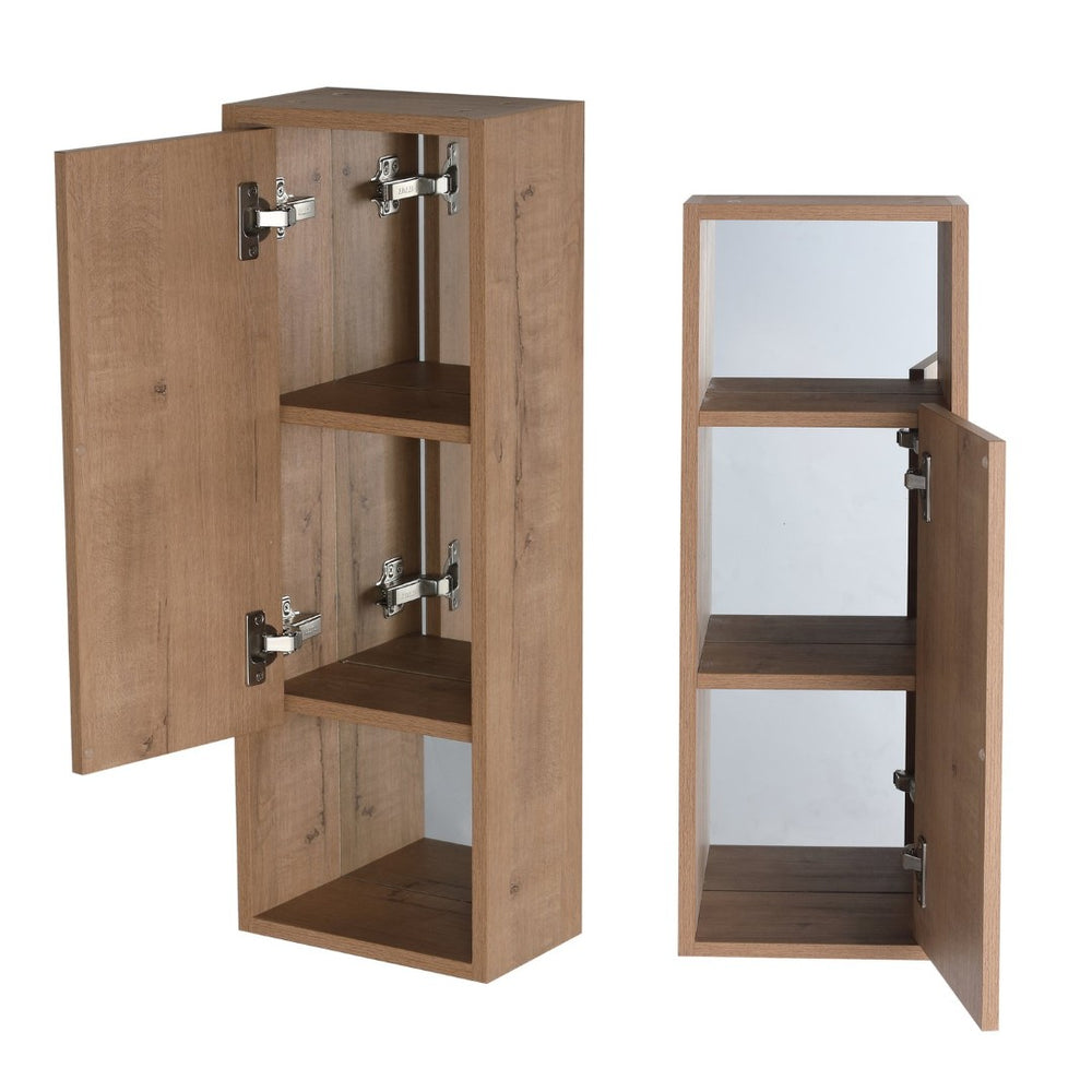 English Elm 10'' Wall Mounted Mirrored Bathroom Cabinet Plywood Build with Soft Close Hinge Storage W999P470298