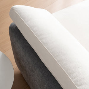 English Elm 50*43" Oversized Chenille Armchair With Plush Pillows, Modern Color-Block Accent Chair, Cozy Lounge N723P235042E-GIGA