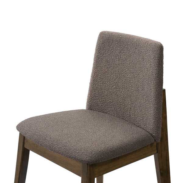 English Elm Christopher Knight Home® - Upholstered Modern Armless Dining Chair Set of 2 with Ergonomic Curved Back & Solid Wood Frame Durable Fabric Brown,Walnut N771P330590W