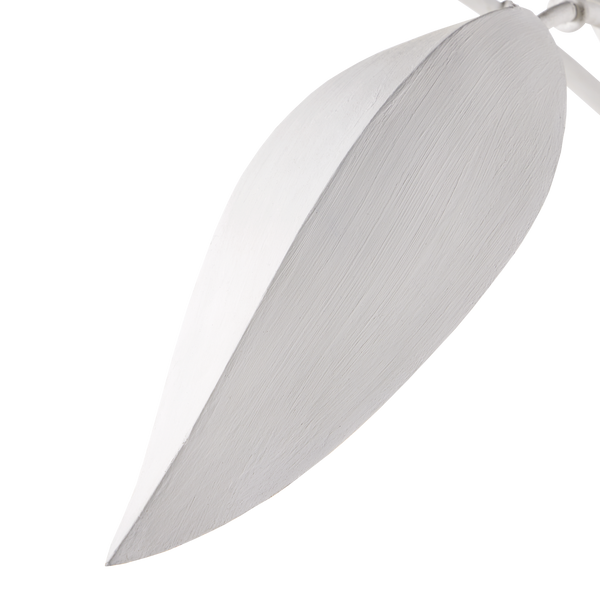 Yuriko Elegant White Chandelier with Gold Leaf Accents – Contemporary Design for Stunning Spaces