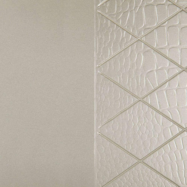 English Elm Sofa Glam Silver Console Table with 5mm Tempered Glass Top, Crocodile Emboss Drawers & Jewels B011P205175