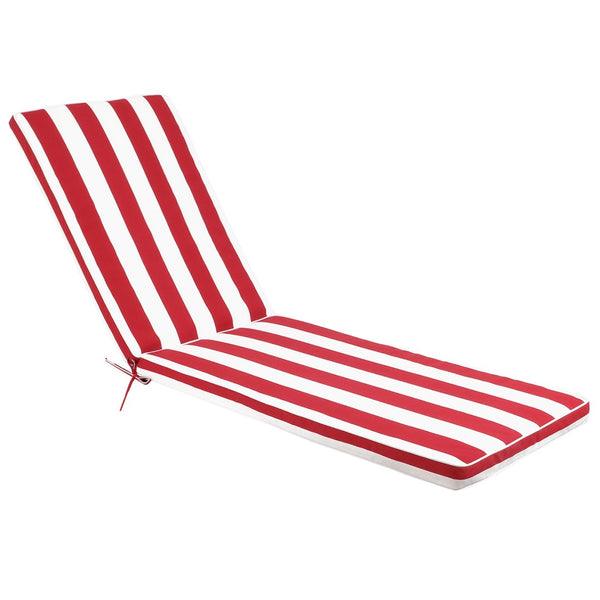 English Elm 2pcs Outdoor Chaise Lounge Cushions Uv Resistant Stripe Polyester Patio Set W2911P203974