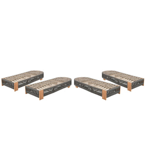 English Elm Christopher Knight Home® - Outdoor Acacia Wood Adjustable Lounge Chair Set Of 4 - Stylish, Durable, And Perfect For Any Space! N770P298695G004