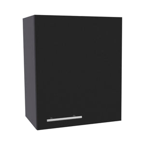 English Elm Wall Engineered Wood Cabinet with Single Door and Two Shelves for Kitchen Storage, Modern Durable Design Black 25.59 L x 21.26 W x 4.33 H B097P250866