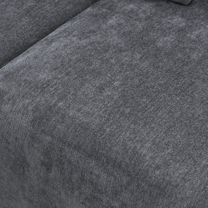 English Elm Oversized Velvet Cloud Sectional with Memory Foam Cushioning and L-shape Chaise Lounge Grey W3728S00014