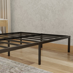 English Elm Heavy-duty Steel Queen Platform Foundation Matte Black Frame with 2000 Lb Support B047P321304
