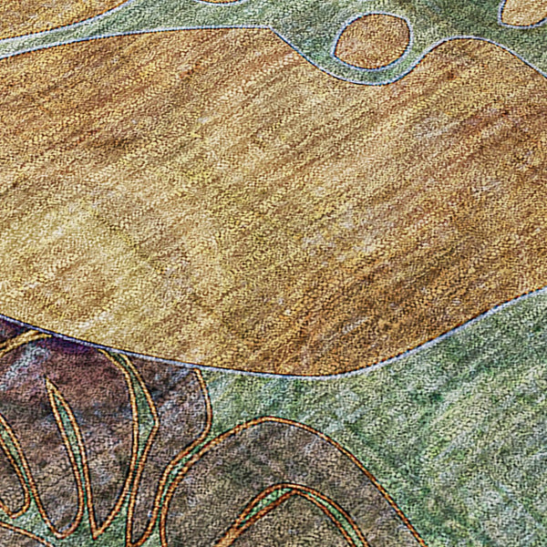 Homeroots 2' Abstract Washable Indoor Outdoor Runner Rug – Stylish Artistry For Your Living Space And More! 8' X 10' Polyester 563013