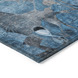 Abstract Washable Area Rug with Uv Protection for Indoor Outdoor Living Spaces