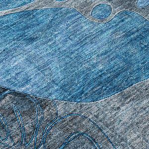 Homeroots 2' Abstract Washable Indoor Outdoor Runner Rug – Stylish Artistry For Your Living Space And More! 8' X 8' Polyester 563021