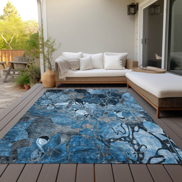 Homeroots 2' Abstract Washable Indoor Outdoor Runner Rug – Stylish Artistry For Your Living Space And More! 8' X 10' Polyester 563022