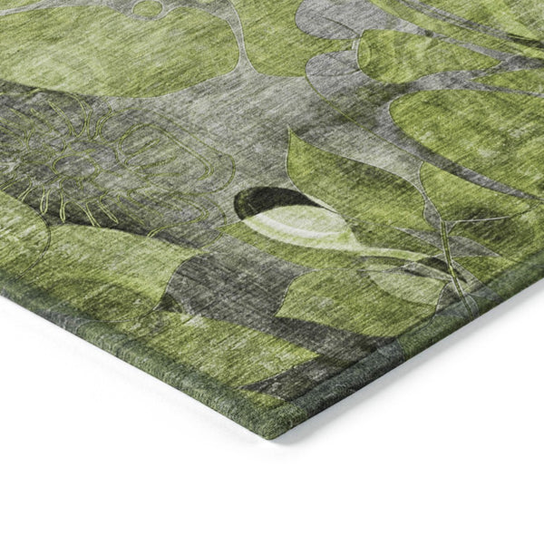 Homeroots 2' Abstract Washable Indoor Outdoor Runner Rug – Stylish Artistry For Your Living Space And More! 3' X 5' Polyester 563037