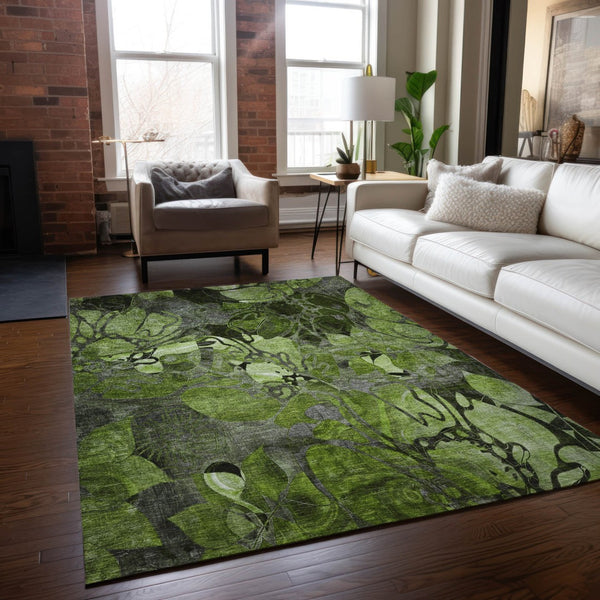 Homeroots 2' Abstract Washable Indoor Outdoor Runner Rug – Stylish Artistry For Your Living Space And More! 3' X 5' Polyester 563037