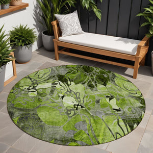 Homeroots 2' Abstract Washable Indoor Outdoor Runner Rug – Stylish Artistry For Your Living Space And More! 8' X 8' Polyester 563039