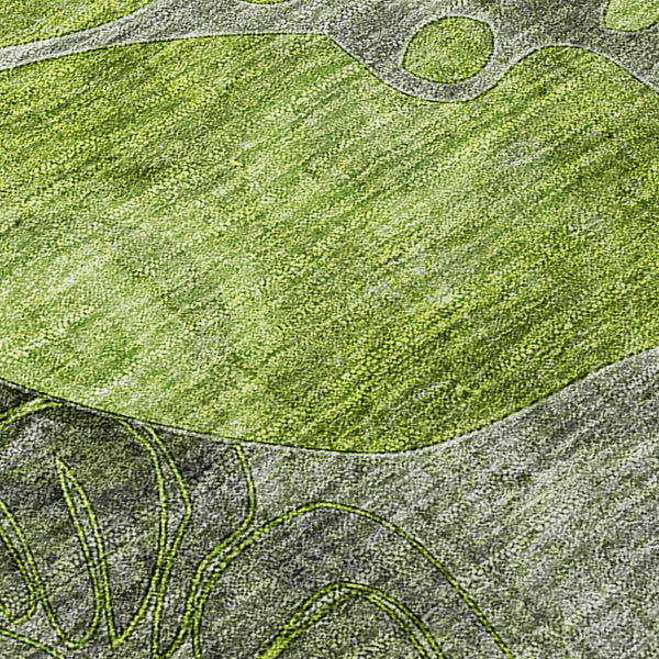 Homeroots 2' Abstract Washable Indoor Outdoor Runner Rug – Stylish Artistry For Your Living Space And More! 8' X 8' Polyester 563039