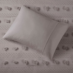 English Elm Twin/Twin Lucy Clip Jacquard Comforter Set with Pom Pom Texture, Hypoallergenic, OEKO-TEX, Antimicrobial Finish B035P148304