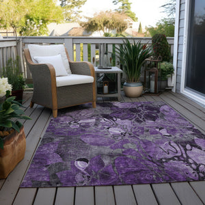 Homeroots 2' Abstract Washable Indoor Outdoor Runner Rug – Stylish Artistry For Your Living Space And More! 8' X 10' Polyester 563067
