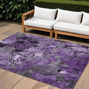 Homeroots 2' Abstract Washable Indoor Outdoor Runner Rug – Stylish Artistry For Your Living Space And More! 9' X 12' Polyester 563068