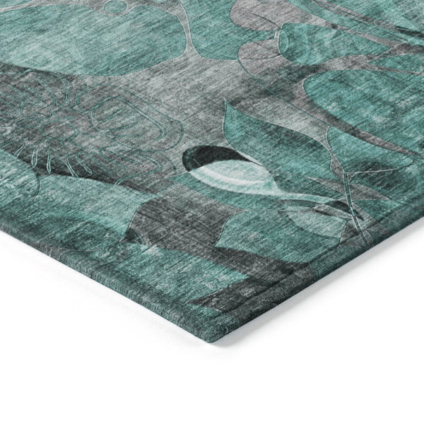 Homeroots 2' Abstract Washable Indoor Outdoor Runner Rug – Stylish Artistry For Your Living Space And More! 8' X 8' Polyester 563075