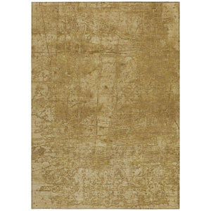 HomeRoots 5' Tan Abstract Area Rug - Washable, Non-Skid, Versatile Design for Indoor & Outdoor Spaces 9' X 12' 563086