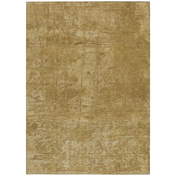 Homeroots 9' X 12' Tan Abstract Washable Non Skid Indoor Outdoor Area Rug Beige Polyester 563086