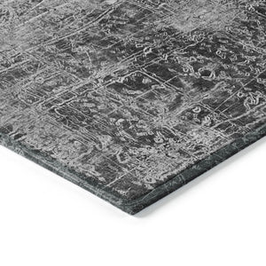 Homeroots 8' Runner Stylish Tan Abstract Washable Non-skid Indoor Outdoor Rug For Kids And Pets’ Safety Gray Polyester 563107