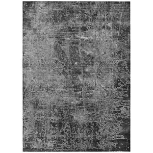 Homeroots 8' X 10' Gray Abstract Washable Non Skid Indoor Outdoor Area Rug Gray Polyester 563112