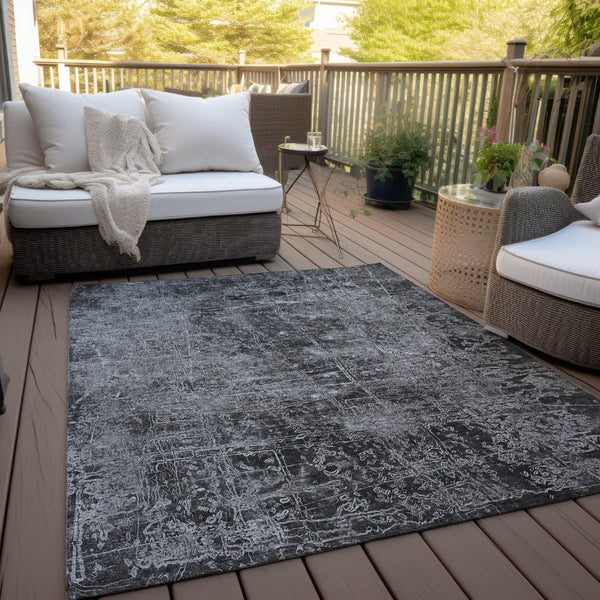 HomeRoots 5' Tan Abstract Area Rug - Washable, Non-Skid, Versatile Design for Indoor & Outdoor Spaces 10' X 14' 563114