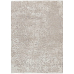 Homeroots 5' X 8' Ivory Abstract Washable Non Skid Indoor Outdoor Area Rug Ivory Polyester 563119