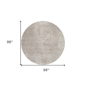 Homeroots 8' Runner Stylish Tan Abstract Washable Non-skid Indoor Outdoor Rug For Kids And Pets’ Safety 8' Round Polyester 563120