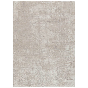 Homeroots 8' X 10' Ivory Abstract Washable Non Skid Indoor Outdoor Area Rug Ivory Polyester 563121