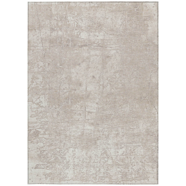 Homeroots 10' X 14' Ivory Abstract Washable Non Skid Indoor Outdoor Area Rug Ivory Polyester 563123