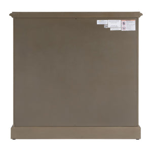 Butler Specialty Lee Farmhouse Style 2 Door Accent Cabinet With Geometric Glass Design And Ample Storage Space For Home Light Brown Bayur Wood,Mdf,Okume Veneer,Glass 5631251-butler