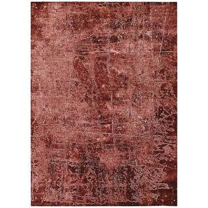 Homeroots 3' X 5' Merlot Abstract Washable Non Skid Indoor Outdoor Area Rug Merlot Polyester 563127