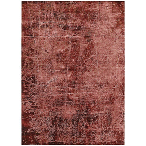 Homeroots 9' X 12' Merlot Abstract Washable Non Skid Indoor Outdoor Area Rug Merlot Polyester 563131