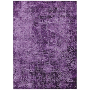 Homeroots 8' X 10' Purple Abstract Washable Non Skid Indoor Outdoor Area Rug Purple Polyester 563148