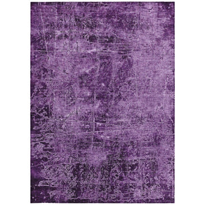 Homeroots 10' X 14' Purple Abstract Washable Non Skid Indoor Outdoor Area Rug Purple Polyester 563150
