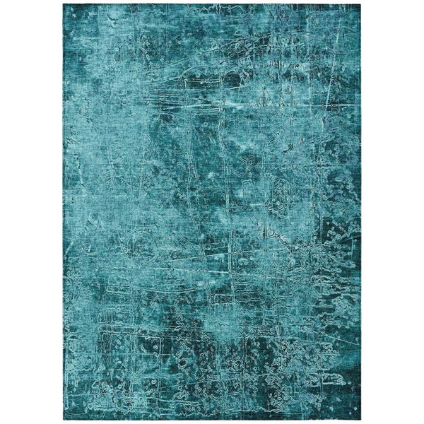 HomeRoots 5' Tan Abstract Area Rug - Washable, Non-Skid, Versatile Design for Indoor & Outdoor Spaces 10' X 14' 563159