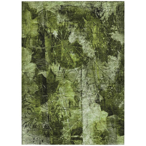 HomeRoots 5' Elegant Taupe and Ivory Floral Washable Area Rug for Indoor and Outdoor Use - Non-Skid Design 8' X 10' 563175
