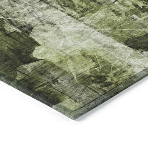HomeRoots 5' Elegant Taupe and Ivory Floral Washable Area Rug for Indoor and Outdoor Use - Non-Skid Design 10' X 14' 563177