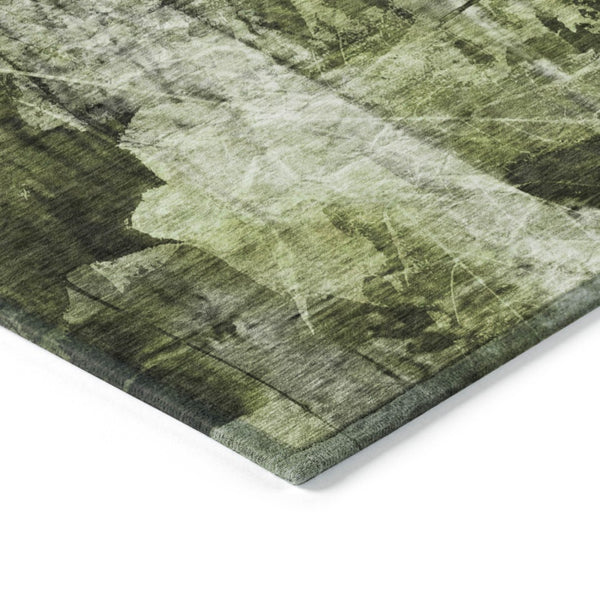 HomeRoots 5' Elegant Taupe and Ivory Floral Washable Area Rug for Indoor and Outdoor Use - Non-Skid Design 10' X 14' 563177