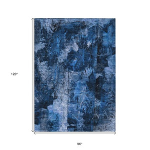 Homeroots 3' Elegant Floral Washable Non-skid Area Rug For Indoor And Outdoor Spaces - Stain Resistant Comfort 8' X 10' Polyester 563184