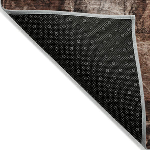 Homeroots 3' X 5' Orange Floral Washable Non Skid Indoor Outdoor Area Rug Paprika Polyester 563190