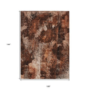 Homeroots 3' Elegant Floral Washable Non-skid Area Rug For Indoor And Outdoor Spaces - Stain Resistant Comfort 9' X 12' Polyester 563194